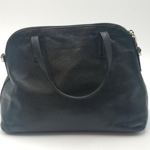 Kate Spade Julia Street Bow Satchel Handbag Black Pebble Leather Top Handle - Picture 2 of 14